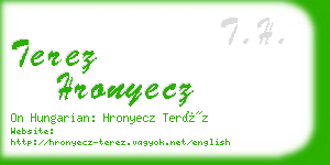 terez hronyecz business card